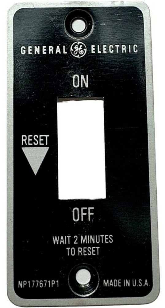 General Electric NP177671P1 Legend Plate For ON & Reset/Off Switch