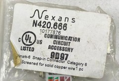NEXANS LANMARK INDUSTRY IP65/67 OUTLET KIT 2 SNAP-IN CATEGORY 6A BLACK WALL BOX