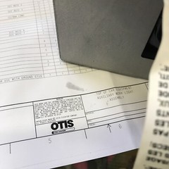 Commercial Work Light Assembly model # AAA25580BJ Otis Yellow W Paperwork