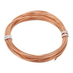 Bare Copper Ground Wire, 18 Gauge 15 Feet Solid Braided Copper Cables