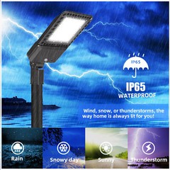 300W LED Shoebox Area Light Commercial Street Parking Lot Pole Lamp 5500K IP65