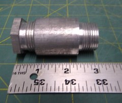 Aluminum Wire Stuffing Tube, 1″ NPT Connection, 1 1/8″ NPT Connection, w/ Washer