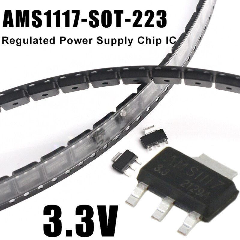 AMS1117-SMT-3.3V 1A-SOT-223 Voltage Regulator Chip SOT 223 Power Supply Buck IC