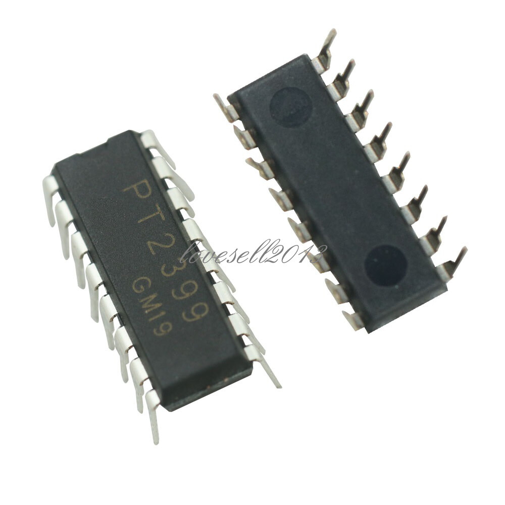 10Pcs PT2399 DIP-16 Audio digital reverb processing circuit chip