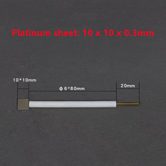 0.1-0.2mm Platinum Electrode Holder Purity 99.99% Platinum Sheet Plate Electrode