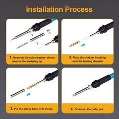 Heat Set Insert Tool,Tips for Threaded inserts M2 M2.5 M3 M2-M6 6 Tips, Brass