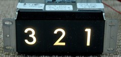 WORKING Vintage IEE One-Plane In Line Readout 3 Unit Module 61387-44 with Mount