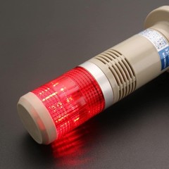 BAOMIAN 24V DC Industrial Signal Tower Light Buzzer Red LED Continuous Warning
