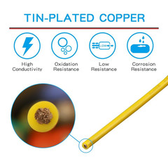 12 Gauge Silicone Wire Spool 25 Ft Yellow Flexible 12 AWG Stranded Tinned Copper