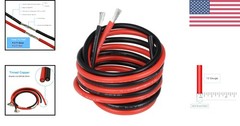 12 AWG Silicone Wire 10 ft Total Red and Black Stranded Copper for Appliances