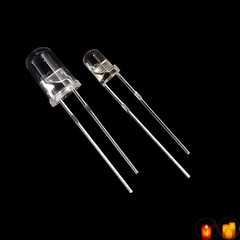 5mm Round Clear Candle Flickering LED Diode