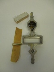 NUTONE ART DECO PB-5 PERSONALIZED NAME PLATE, PUSHBUTTON, THE CONCORD GOLD