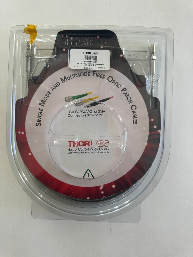 Thorlabs MHP365L02 – Ø365 µm Core, 0.22 NA, High Power SMA Patch Cable, 2m Long