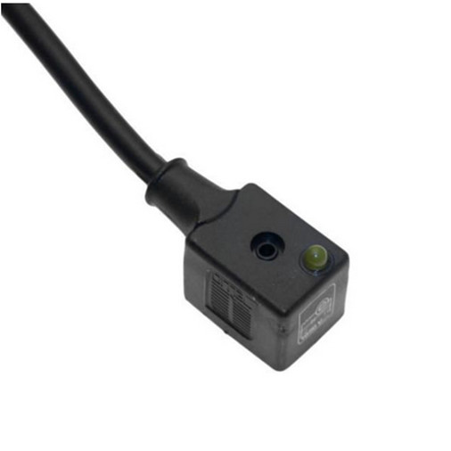 Mencom VDG-580-00 Solenoid Connector 5m Cordset 3 Pole ISB 11mm 24V w/LED & MOV