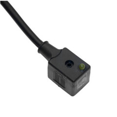 Mencom VDG-580-00 Solenoid Connector 5m Cordset 3 Pole ISB 11mm 24V w/LED & MOV