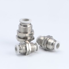 Pneumatic Bulkhead push-fit hose tube inline air-line airline connector Fitting