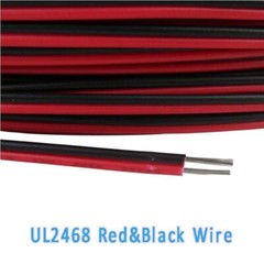 UL2468 16~28AWG Flat Ribbon 2 Core Cable Red&Black Stranded Electronic Wire