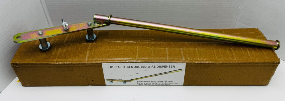 Adjustable 2×4 & 2×6 wood Stud Mounted Wire Dispenser for Wire Reel/Coil/cables