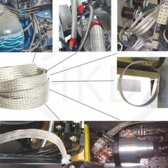 Flat Shield Braided Ground Strap Grounding Tinned Copper Braid Width 4mm – 70mm