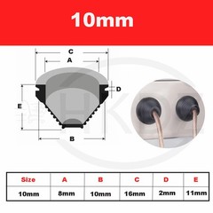 Black Rubber Tapered Wiring Grommets Gaskets Cable Firewall Plug Bung Ø10- 130mm