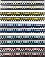 SMD LED Diodes Kit 3528 1210 200pcs Assorted Colors Green Red White Blue Yellow