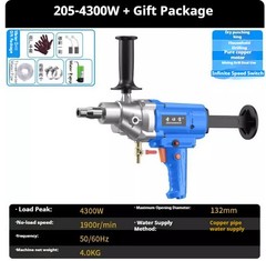 Electric Diamond Core Drill Concrete Core Drill Dry and Wet Torque Drill