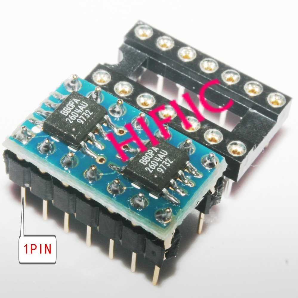 2PCS OPA2604AU convert to 1PCS QUAD OP AMP Replace OPA4228PA OPA4134PA TL084CN