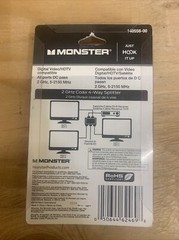 Monster 140558-00 4 Way Satellite Splitter, 2 Ghz, 5-2150 Mhz, Gold