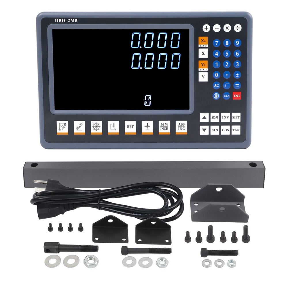 TOAUTO 2/3 Axis 8” LED Digital Readout Dro Display Glass Linear Scale 4”-40”