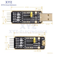 CH340G 6 Pin USB to TTL UART Communication Module Micro / Mini / Type-A / Type-C