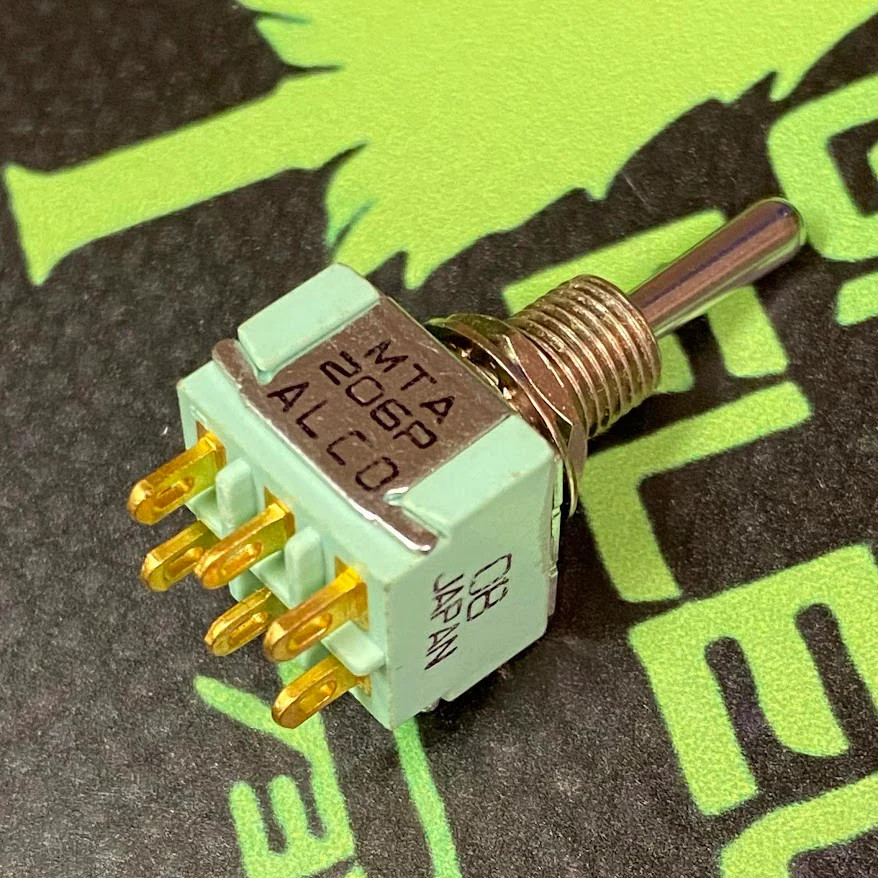 MTA206P – ALCO – Toggle Switch, DPDT, On-off-on, Latched, 6A, 28VDC, Wire Termin