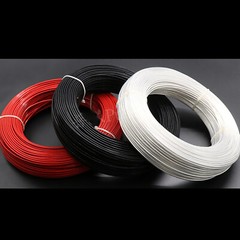 PTFE Cable Wire 0.12mm² Ø0.88mm, 10mm² Ø5.6mm Silver Plated Copper Stranded