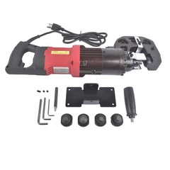 High Power Metal Puncher with 5 Dies&Portable Case for Sheet Metal/Channel Steel
