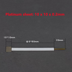 0.1-0.2mm Platinum Electrode Holder Purity 99.99% Platinum Sheet Plate Electrode