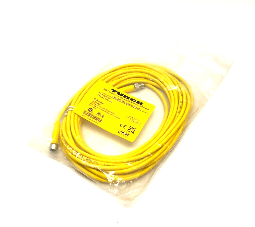 Turck PKG 3M-7-PSG 3M Picofast Double Ended Cordset M8 3-Pin M to F, U-33409