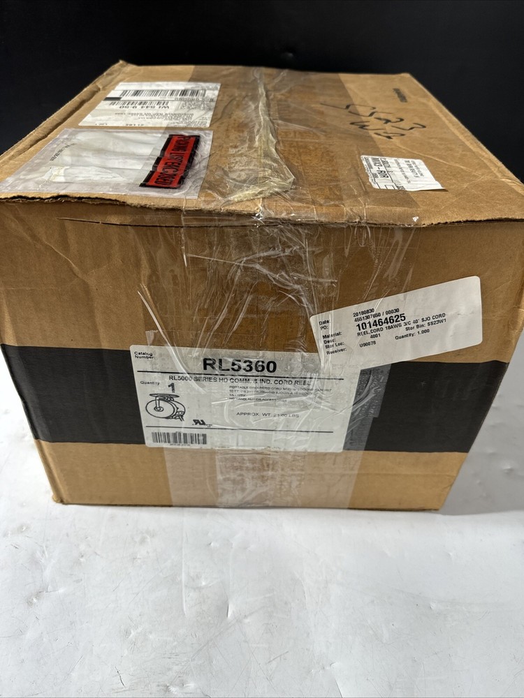 New Emerson Appleton Industrial Cord Reel Reelite Assembly 50′ RL5360 Warranty
