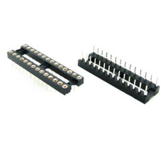 2pcs 28Pin DIP28 SIP Round IC Sockets Adaptor Solder Type gold plated machined