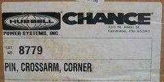 HUBBELL CHANCE 8779 IRON INSULATOR 1″ DUCTILE CROSSARM PIN