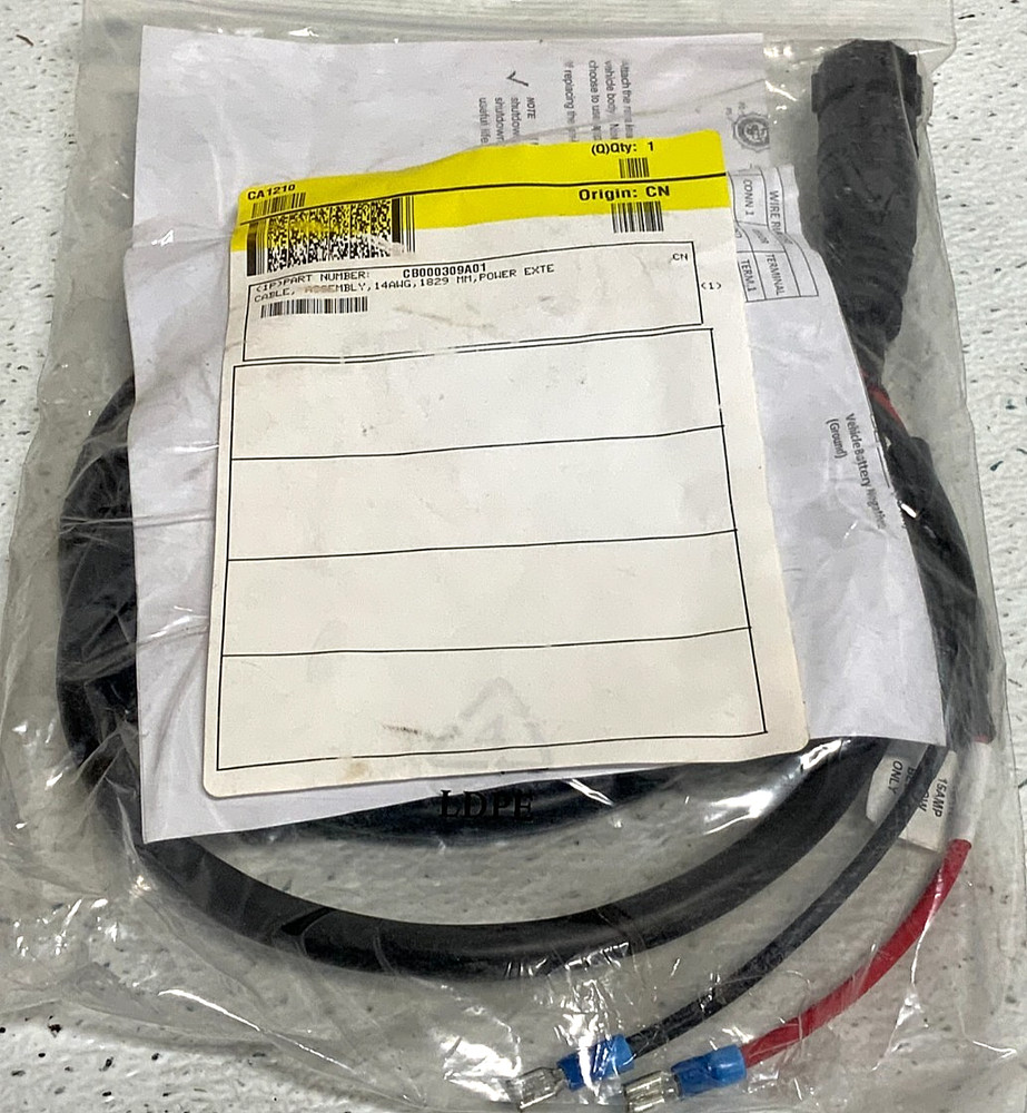 New Zebra CB000309A01 CA1210 Power Extension Cable Assembly 6Ft 14AWG 1829MM A7A