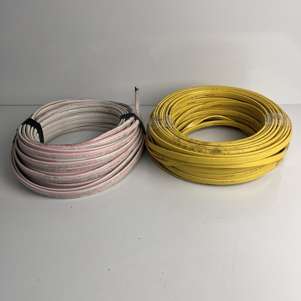 Wire Encore Incore Yellow White Indoor Wire Copper Type NM-B 600 Volt