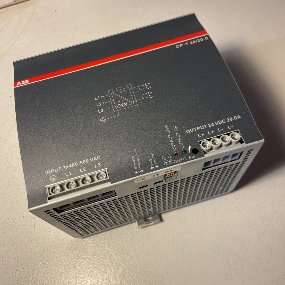 *new* 1SVR427056R0000 ABB CP-T 24/20.0 3PH-480VAC-24VDC 20A 480W POWER SUPPLY