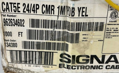 SIGNAL ELECTRONIC CABLE 962634602 CABLE 24/4 CAT5E YELLOW