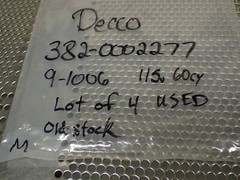 DECCO 382-0002277 9-1006 115V 60Cy Coils Used With Warranty (Lot of 4)