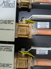 Allied Camptron 600CWP 5 Valve Medical Gas Zone Valve Box Copper Panel OEM