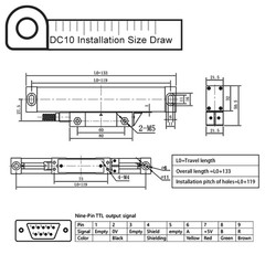 3 Axis DRO Digital Readout High Accuracy Linear Scale Encoder 5um Mill Machine