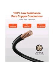• 100′ THHN THWN-2 4/0 AWG GAUGE BLACK •