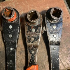 LOT OF (3) I FARGO 2 Lowell Reversible Lineman Ratchet 1 x 1-1/8 x 3/4 USA