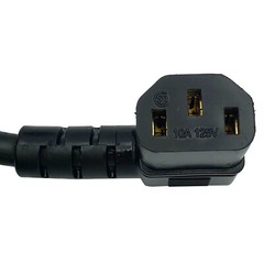 15ft AC 5-15 to C13 Hospital Grade Power Cord Cable – 3 Prong Right Angle 18AWG