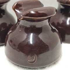 Set of 3 OB Ohio Brass Brown Ceramic Telephone Pole Insulator Caps