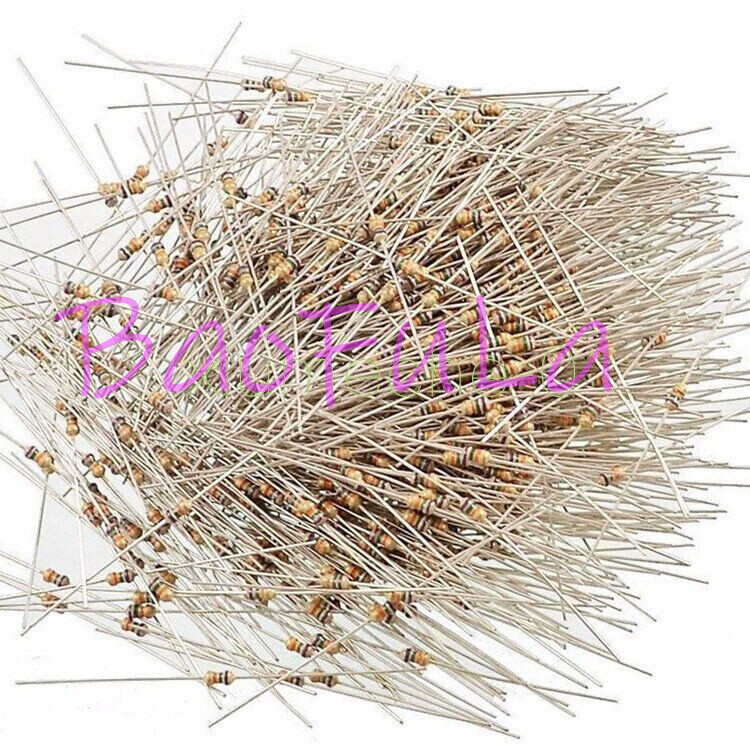 100PCS Film Resistors Resistance 10K Ohms OHM 1/4W 5% Carbon Film Assortment NEW